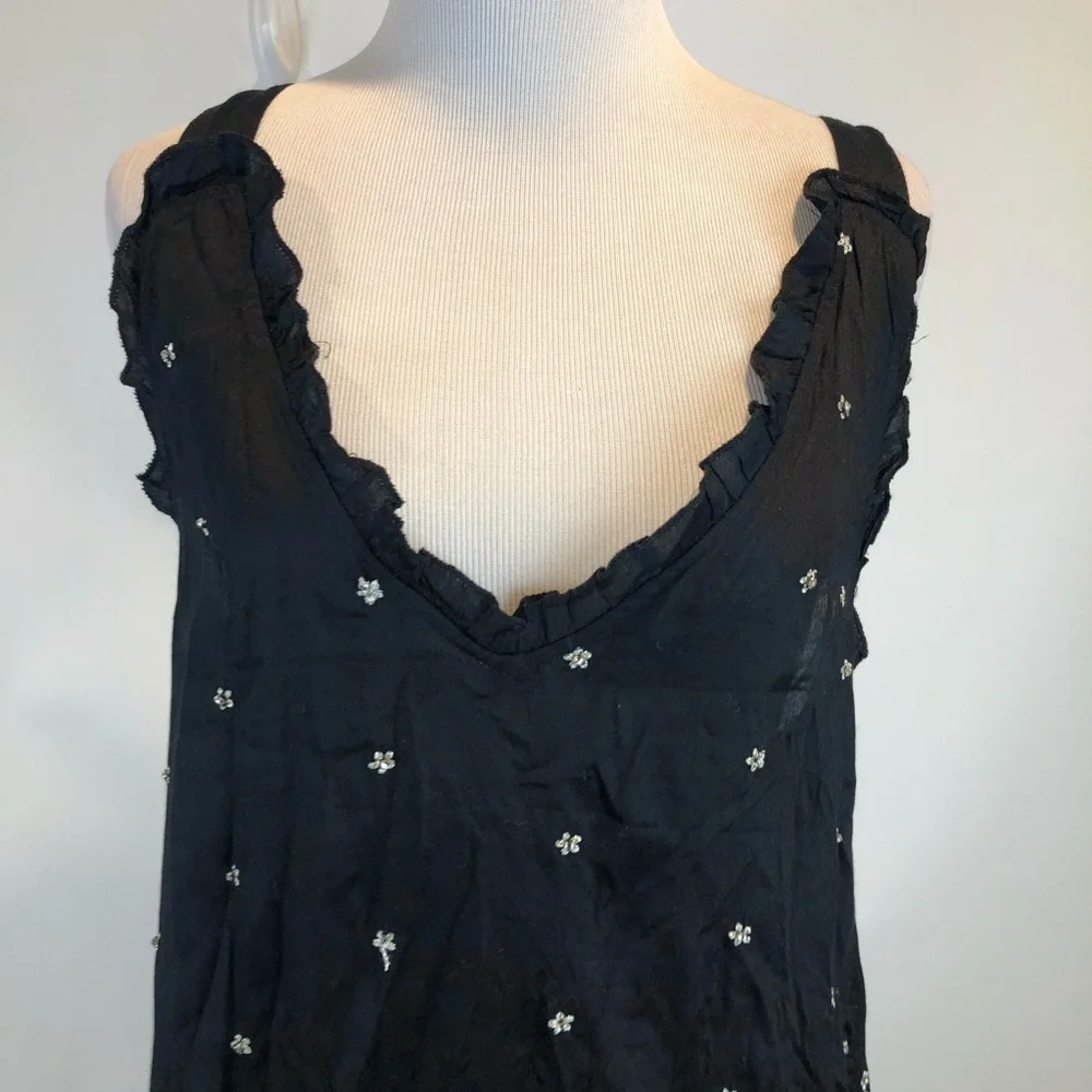 Free People Black Criss Cross Sleeveless Tunic - Picture 2 of 6